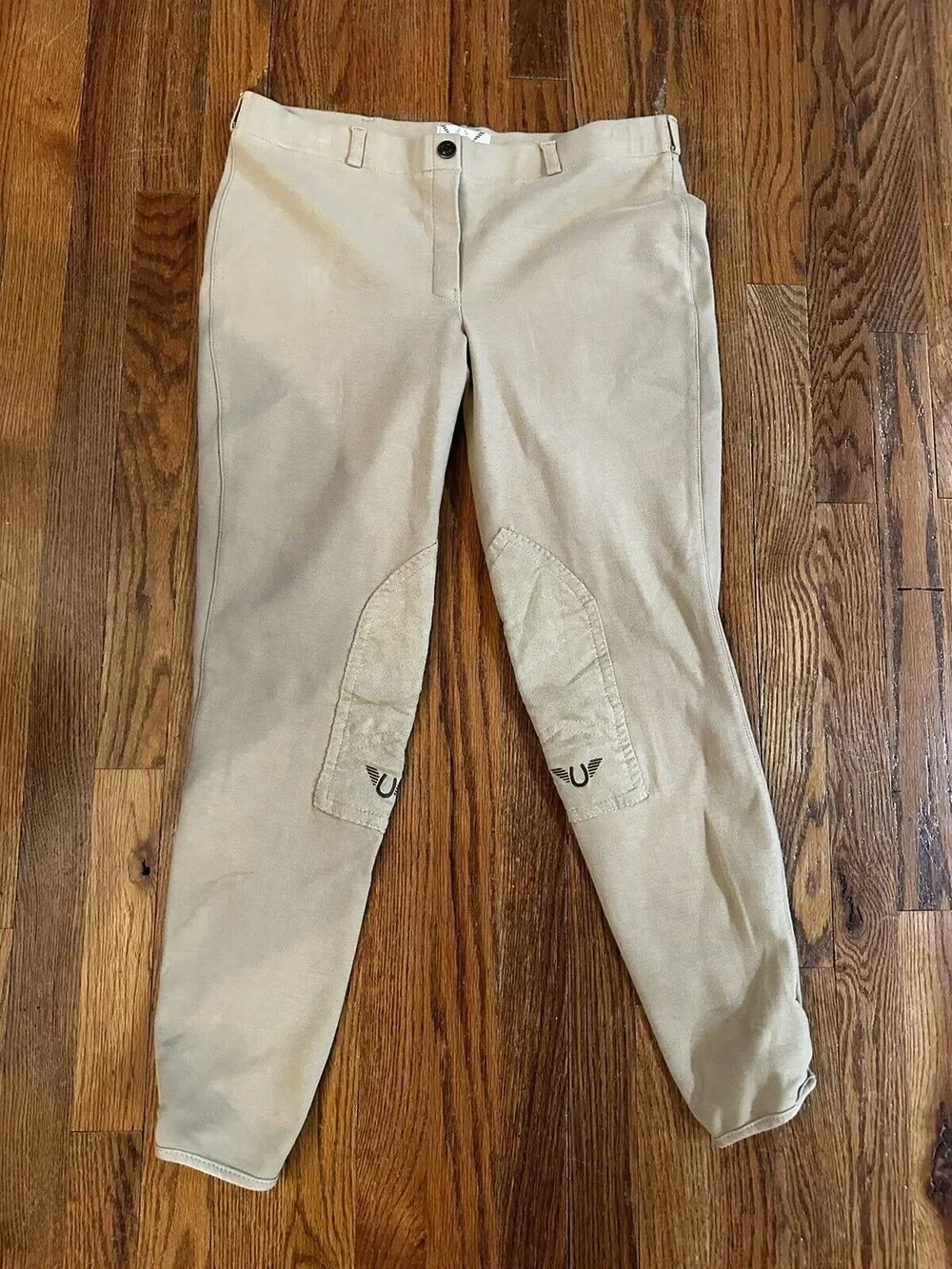 TuffRider Low Rise Pull On Horse Breeches Riding Pants Womens Size 34 Stretch